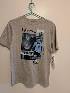 Messi Kids' Short Sleeve Graphic Tee - Light Gray